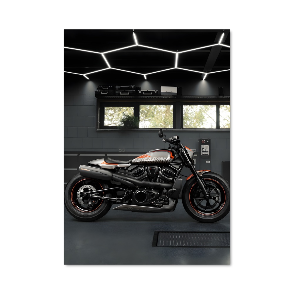 Poster Garage Vroom – affiche Harley-Davidson